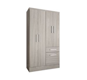Clóset 4 puertas 1 cajón 1 zapatera crema 177x94x40 cm