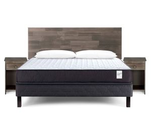 Cama europea 2 plazas Wave + set Tabor + almohadas