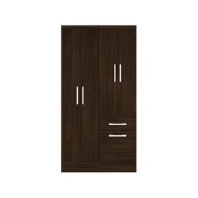 Clóset 4 puertas 1 cajón 1 zapatera tabaco 177x94x40 cm