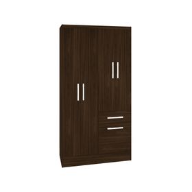 Clóset 4 puertas 1 cajón 1 zapatera tabaco 177x94x40 cm