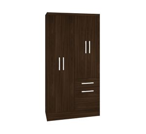 Clóset 4 puertas 1 cajón 1 zapatera tabaco 177x94x40 cm