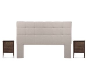 Respaldo King + velador Issey niebla