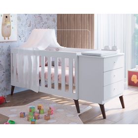 Cuna con cajonera Encanto blanco Kidscool