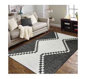 Alfombra 240x340 cm Sisal Atenea negro Idetex