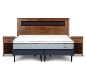 Cama europea 2 plazas Indie base dividida + Set Ferrara