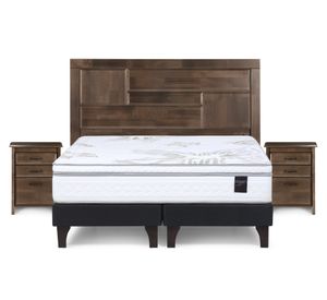 Cama europea 2 plazas base dividida Art 4 + set Dolce Rosen