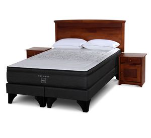Cama europea 2 plazas Tempo base dividida patas + set Veneto + almohadas Rosen
