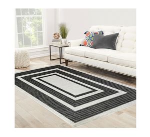 Alfombra 240x340 cm Sisal Atenea negro Idetex