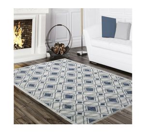 Alfombra 160x230 cm Sisal Atenea celeste Idetex