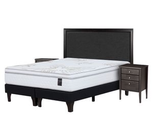 Cama europea 2 plazas Art 4 base dividida patas + set Nolita grafito Rosen.