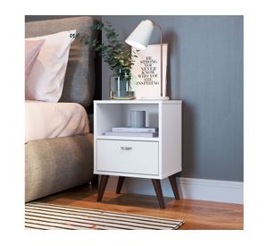 Velador Honey 1 cajón blanco Be Design