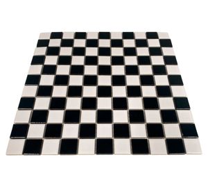 Malla mosaico Cuadrado blanco/negro 30x30 cm
