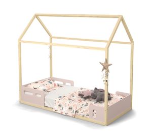 Cama casita Liv rosado Kidscool