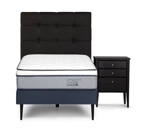Cama europea 1 plaza Indie + set Issey grafito