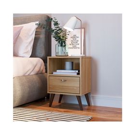 Velador Honey 1 cajón café Be Design