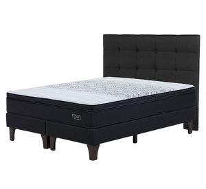 Cama europea 2 plazas Tempo base dividida patas + respaldo Issey Rosen