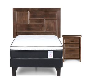 Cama europea 1.5 plazas New Style 6 + set Dolce