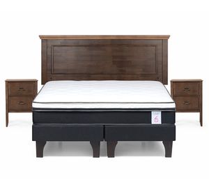 Cama europea 2 plazas New Style 6 base dividida + set Anna