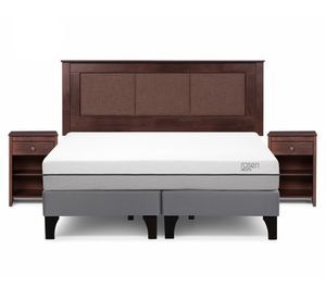 Cama europea 2 plazas base dividida Pratta + Set Rachel