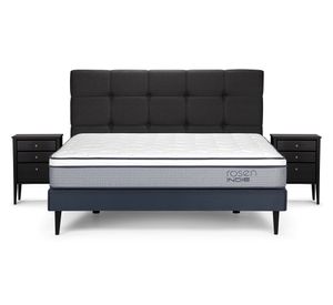 Cama europea 2 plazas Indie + set muebles Issey grafito