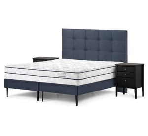 Cama europea 2 plazas Autonomy + set Issey azul