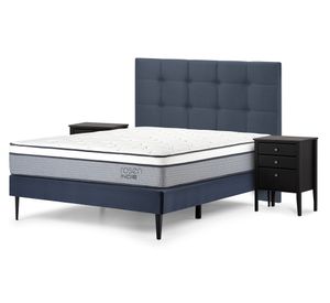 Cama europea 2 plazas Indie + set Issey azul