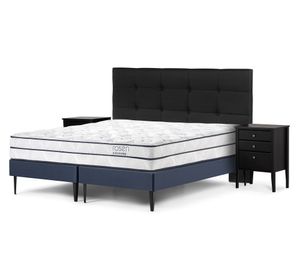 Cama europea 2 plazas base dividida Autonomy + set Issey grafito