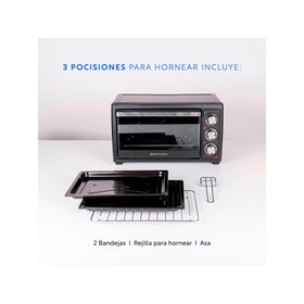 Horno eléctrico Oven Master negro 23 lt