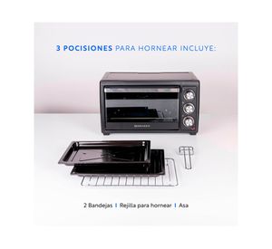Horno eléctrico Oven Master negro 23 lt