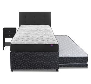 Diván 1.5 plazas Therapedic Plus + respaldo + velador