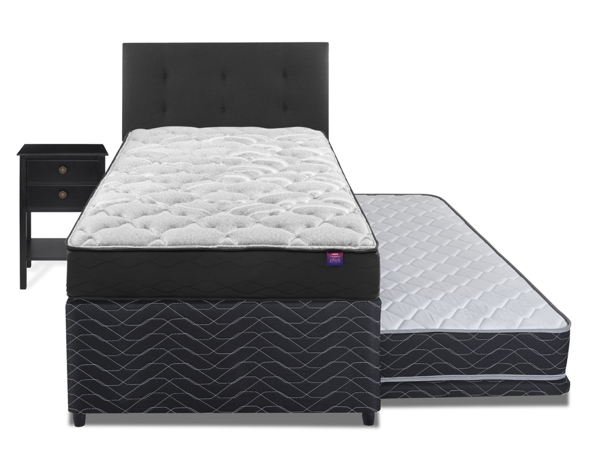 Flex Diván 1.5 plazas Therapedic Plus + respaldo + velador