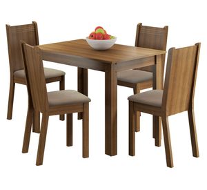 Comedor 4 sillas Ana 76x104x68 cm