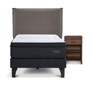 Cama europea Tempo 1.5 plazas + set Maurice chocolate