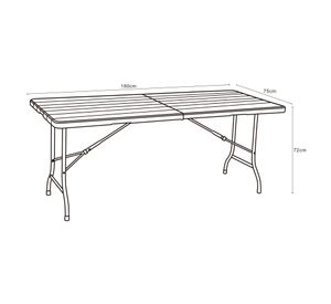 Mesa plegable 180 cm diseño madera