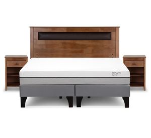 Cama europea 2 plazas base dividida Pratta + Set Ferrara