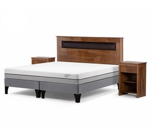 Cama europea 2 plazas base dividida Pratta + Set Ferrara
