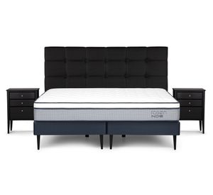 Cama europea King Indie + set Issey grafito