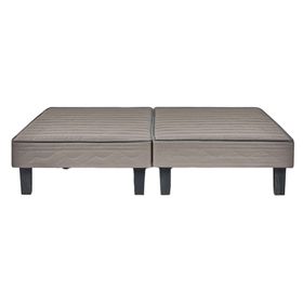 Base cama europea dividida 2 plazas café claro
