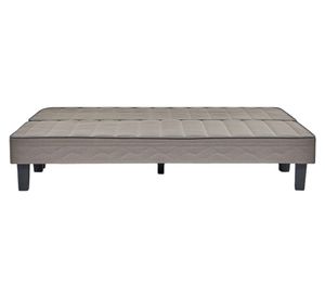 Base cama europea dividida 2 plazas café claro