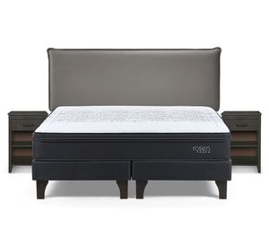 Cama europea Tempo king base dividida + set Maurice gris