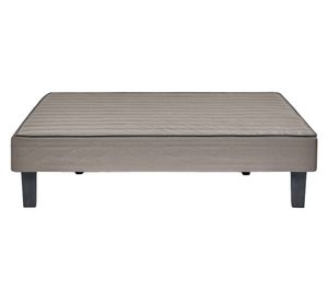 Base cama europea 2 plazas café claro