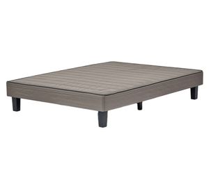 Base cama europea 2 plazas café claro