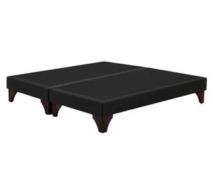 Base cama europea dividida 2 plazas negro