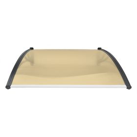 Alero listo protección policarbonato bronce Curvo 100x105 cm