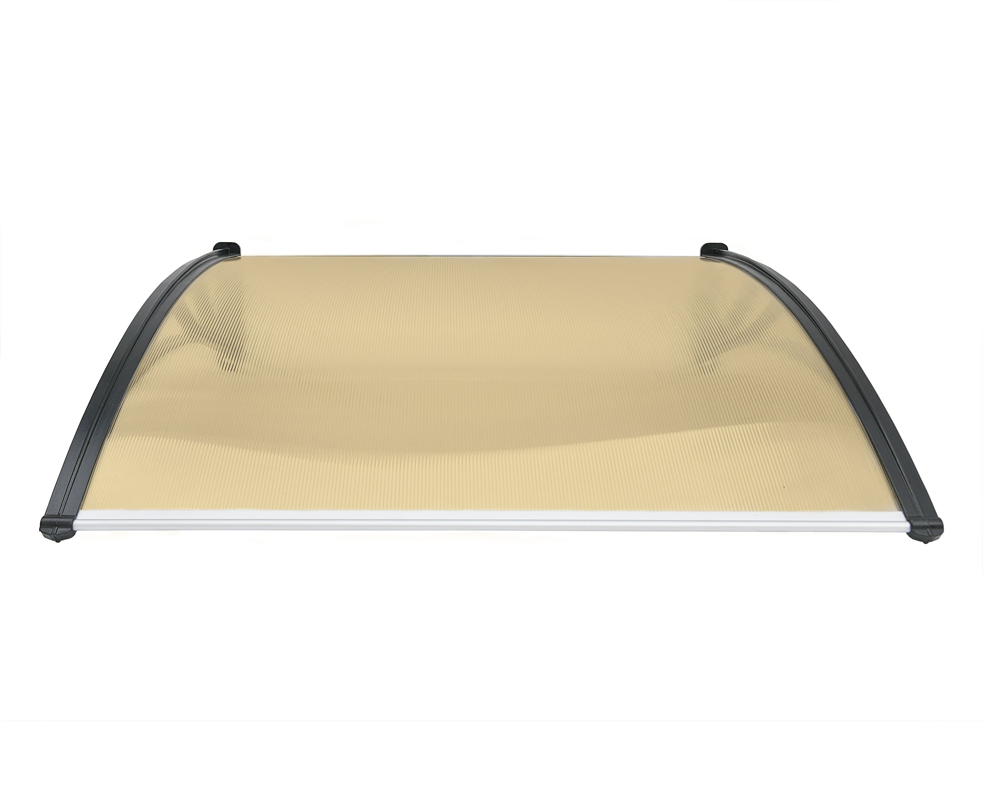 Alero listo protección policarbonato bronce Curvo 100x105 cm