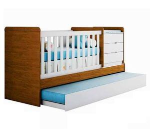 Cuna multifuncional Cleo blanco/café