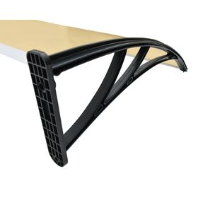 Alero listo protección policarbonato bronce Curvo 100x105 cm