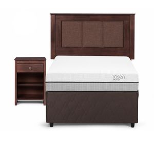 Diván 1.5 plazas Base Normal Pratta + Respaldo y Set Rachel