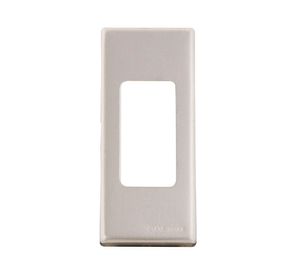 Placa aluminio oxidal con soporte 1 módulo Bticino