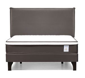 Cama europea Nstyle 4 Plus 2 plazas + respaldo Maurice chocolate